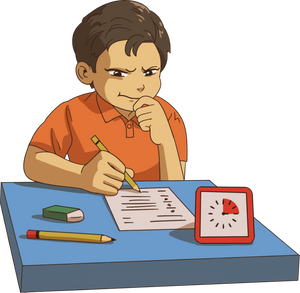 Lofi Anime Student Answering His Exam